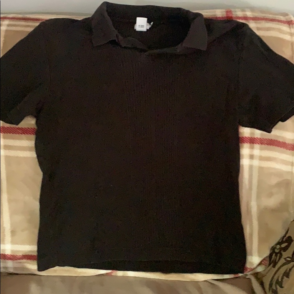 Short sleeved, collard Calvin Klein shirt